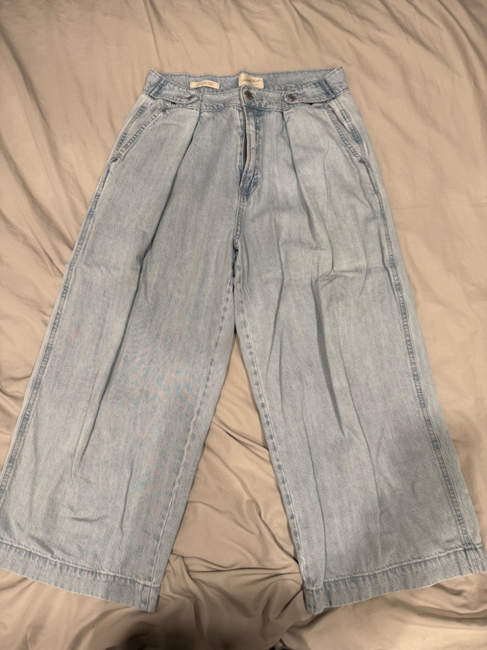 Universal Thread Light Blue Cropped Two Way Trousers